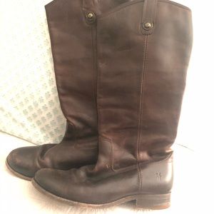 Frye Dark Brown Riding Boots 7.5